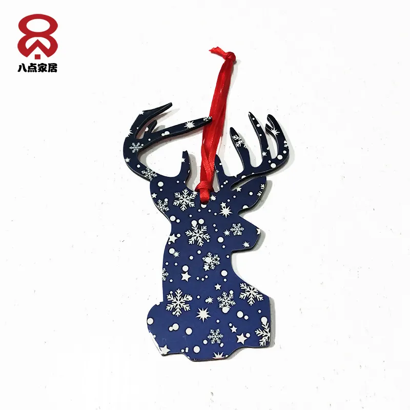 Stag Ornament Christmas adornment sublimation MDF blanks Xmas Supplier