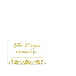 Blank coupon gold foil stamping various kinds of member card printing for gift certificates redeem vouchers