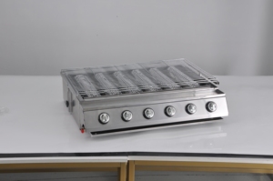 Barbecue à gaz commercial de qualité supérieure pour l'extérieur, fumoir durable en acier inoxydable, machine à barbecue pour la restauration, les jardins et les fêtes - Product Image 5