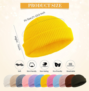 Bonnet de montre pour homme <span class=keywords><strong>chalutier</strong></span> bonnet avec bord enroulé vente en gros bonnet d'hiver chaud bonnet de pêcheur à revers courts pour femmes - Product Image 2