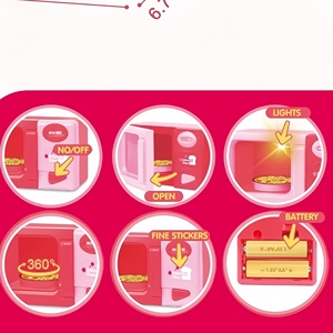 OEM Set de cuisine de simulation de jeu <span class=keywords><strong>Jouet</strong></span> Blender Réfrigérateur à micro-ondes Appareils ménagers en plastique Jouets pour filles Jeux de rôle pour enfants - Product Image 5