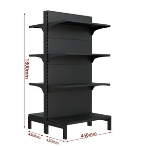 Étagères de supermarché en métal à base stable, traitement de surface anti-rayures, gondole pour magasin commercial - Offre Spéciale - Product Image 1