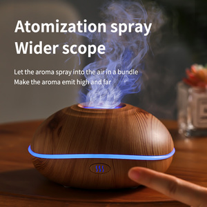 2025 nuevo atomizador ultrasónico de aromaterapia difusor de aceite esencial de madera humidificador portátil Mini humidificador Aroma redondo - Product Image 2