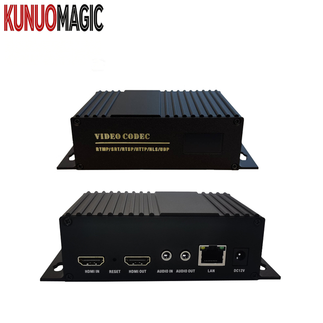 KUNUOMAGIC H.265 4K30 HD Encoder Decoder All-in-One Device with SRT/TS/HLS Streaming and Metal Construction