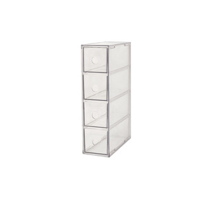 Transparent Cosmetic Organizer With Drawers Large Capacity Makeup Storage Box For Lipstick Brush Eyebrow Pencil <b>Desk</b> Use - Product Image 4
