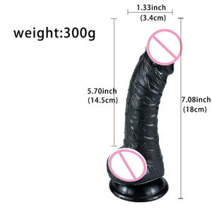 Scatola di Giocattoli Sessuali per Donne con Grande Dildo Marrone in TPE per Sesso Sicuro, Vibratore e Dildo per il Corpo - Product Image 3