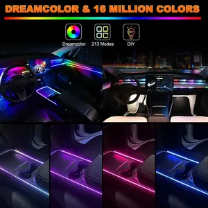 Универсальное акриловое автомобильное украшение, внешнее освещение салона автомобиля RGB, Светодиодная лента, окружающий свет, симфонический автомобильный комплект окружающего света