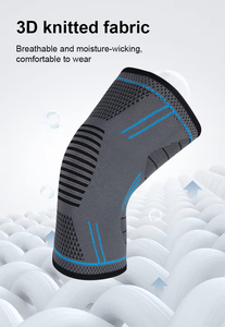 <span class=keywords><strong>Genouillère</strong></span> de sport tricotée en gros, manchon de compression antidérapant en silicone pour la récupération du <span class=keywords><strong>ménisque</strong></span> et du ligament croisé antérieur, course à pied et fitness - Product Image 6