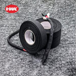 Cinta protectora de arnés de cableado automotriz a prueba de fuego negra HWK, tela resistente al calor para envolver el coche, advertencia acrílica de fusión en caliente - Product Image 6
