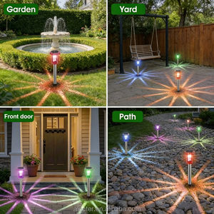 Luces Solares para Camino Alecter, de Acero Inoxidable, Resistentes al Agua, con Clasificación IP54, Luz Blanca Cálida, para Jardines - Product Image 3