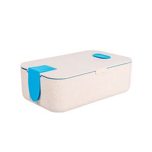 Boîte à bento portable monocouche en paille de blé, écologique, de qualité alimentaire, compatible micro-ondes, en fibre de blé, avec support pour téléphone portable - Product Image 2