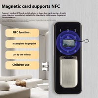 Taiwan TTLock Serrure d'empreinte digitale de mot de passe intelligente en forme de boule pour les portes en bois Restez à la maison Connectivité WiFi Carte mémoire en aluminium