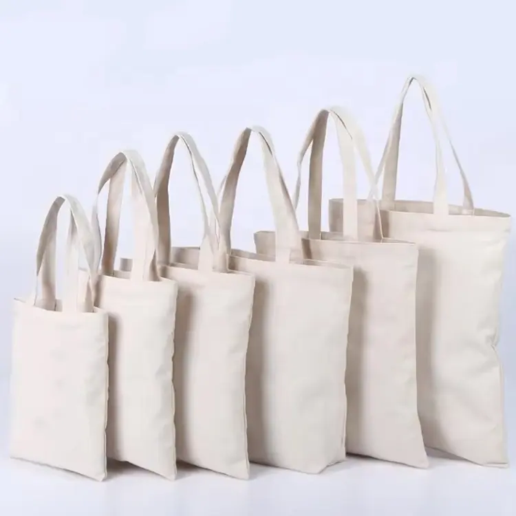 Sacola grande sacola de lona pequena sacola de lona de algodão personalizada com logotipo impresso personalizado