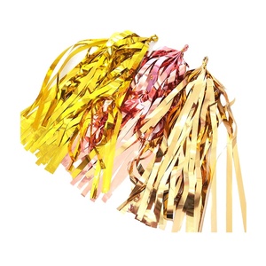 Christmas Birthday Wedding Party Decoration Strips Tissue Hanging Banner Decor Colorful Golden Paper and Foil <strong>Tassel</strong> for <strong>Balloon</strong> - Product Image 3