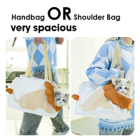 Sac de transport pour animaux de compagnie en forme de lion mignon, sac à main portable en tissu pour chat, petit chien, promenade en plein air