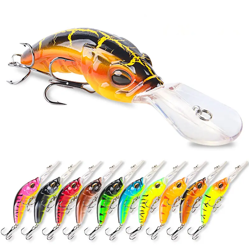 2023 yeni büyük dil derin dalış Wobble Minnow 10.4cm 14.5g/ 4''' 0.5OZ balıkçılık Lures tatlısu yayın balığı alabalık Pike döküm cazibesi