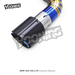 Tubos de escape OEM de rendimiento Motorsport para BMW 220/220i G42 2,0 T B48 2022 silenciador de titanio resonador Catback - Product Image 4