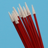 Éponge de nettoyage de précision sans peluches 750, applicateur de detailing, applicateur de nettoyage automobile, applicateur à pointe en mousse pour salle blanche avec manche rouge