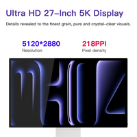 Monitor LED de 27 Pulgadas, 5K, 60Hz, 100% SRGB, Monitor Profesional para Diseño Gráfico, Edición de Fotos y Gradación de Color de Video