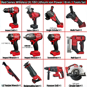 Juego de Herramientas Eléctricas <span class=keywords><strong>Milwaukee</strong></span> 18V Li-ion 18-1 <span class=keywords><strong>M18</strong></span> FUEL con Llave, Amoladora, <span class=keywords><strong>Taladro</strong></span> y Multiherramienta - Product Image 2
