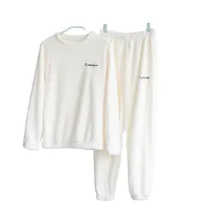 Design Luxus Super Soft Custom Frauen Männer Flanell Fleece Pyjamas Zweiteilige Nachtwäsche Pyjamas Set für Zuhause