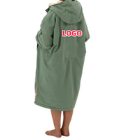 Peignoir de bain/sport coupe-vent en microfibre brodé tropical, imperméable et à séchage rapide, personnalisé, de haute qualité, pour adulte, vente en gros