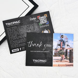 Impresión de lámina de oro láser personalizada Tarjetas de inserción de comercio electrónico Promoción de marca negra Lealtad comercial Tarjeta de agradecimiento de lujo - Product Image 4