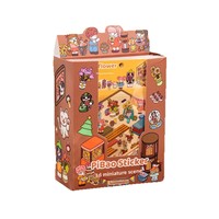 Autocollants Diorama 3D Micro-échelle en PET – Adorables et Créatifs pour la Création de Scènes, Parfaits pour les Projets DIY des Filles et les Mini-Maisons