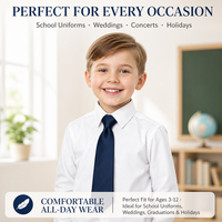 Cravate pour enfants en polyester tissé uni, design pour bébés garçons, cravate personnalisée