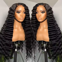 Perruque bouclée birmane densité 250% en cheveux humains 100%, perruque frontale en dentelle HD 13x6, perruques brésiliennes à ondulations profondes lâches 13x4 pour femmes