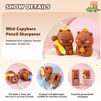 Taille-crayon Capybara intégré, emballé en boîte de présentation, fournitures scolaires et de bureau