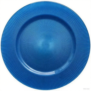 Vaisselle ronde vintage verte de 13 pouces assiettes de présentation pour décorations de table de banquet de mariage et d'événement vente en gros - Product Image 5