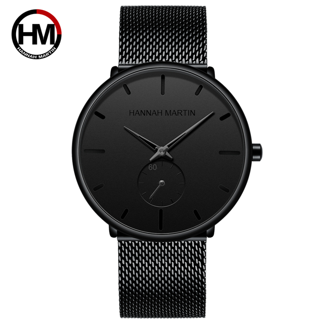Hannah Martin Factory's Custom Logo Quartz Movement Hand Watch Men OEM ODM Casual Business Sport Style 40mm Dial Wholesale