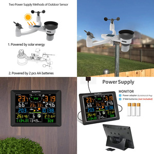 Station météo sans fil 7-en-1 WiFi solaire avec surveillance à distance, baromètre, thermomètre, hygromètre, anémomètre avec direction et vitesse du vent - Product Image 4