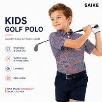 Op maat gemaakte golf poloshirts voor jongeren, korte mouwen, lichtgewicht, performance kleding, ademend golfkleding, groothandel fabrikant fabriek