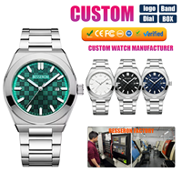 Montre Homme Personnalisée avec Logo, Luxe, Transparente, Tendance, Mouvement Lumineux, Design Royal, Montre-Bracelet Squelette Mécanique pour Hommes