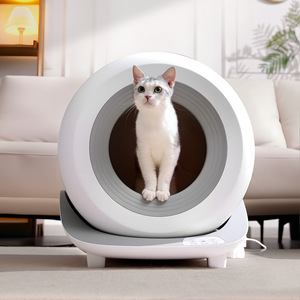 กระบะทรายแมวอัจฉริยะทรงกลม ABS ทำความสะอาดอัตโนมัติ ควบคุมผ่านแอปพลิเคชัน สำหรับแมว - Product Image 1