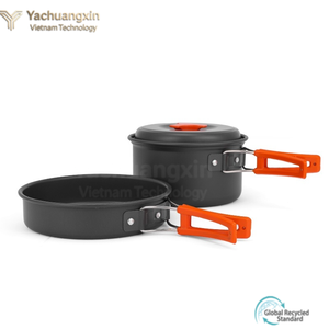 Aluminum Outdoor <b>Cookware</b> Stove Portable Camping <b>Cookware</b> 3-4L Capacity Cooking Utensils Picnic Equipment Pot Set - Product Image 2