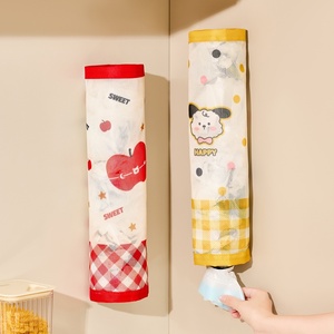 Support mural personnalisé extra large pour sacs poubelles, filet de rangement en maille, distributeur d'organisateur de sacs d'épicerie pour sacs poubelles et film alimentaire - Product Image 1