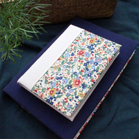 Carnet de notes personnalisé écologique en tissu de lin brodé format A5, reliure à cheval, couverture rigide, journal cadeau