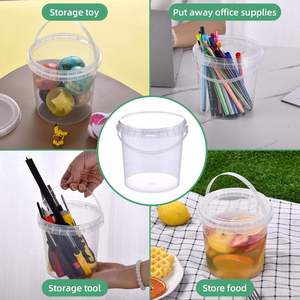 Emballage personnalisé, gobelets en plastique PP jetables transparents à paroi simple de 1000 ml, écologiques, biodégradables, pour le thé aux fruits - Product Image 3