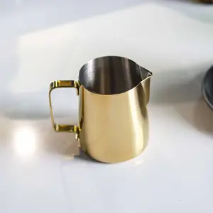 ミルクコーヒー用ステンレス鋼蒸しピッチャーカプチーノラテアートエスプレッソクリームカップポリッシュ仕上げミルク泡立て器ピッチャー