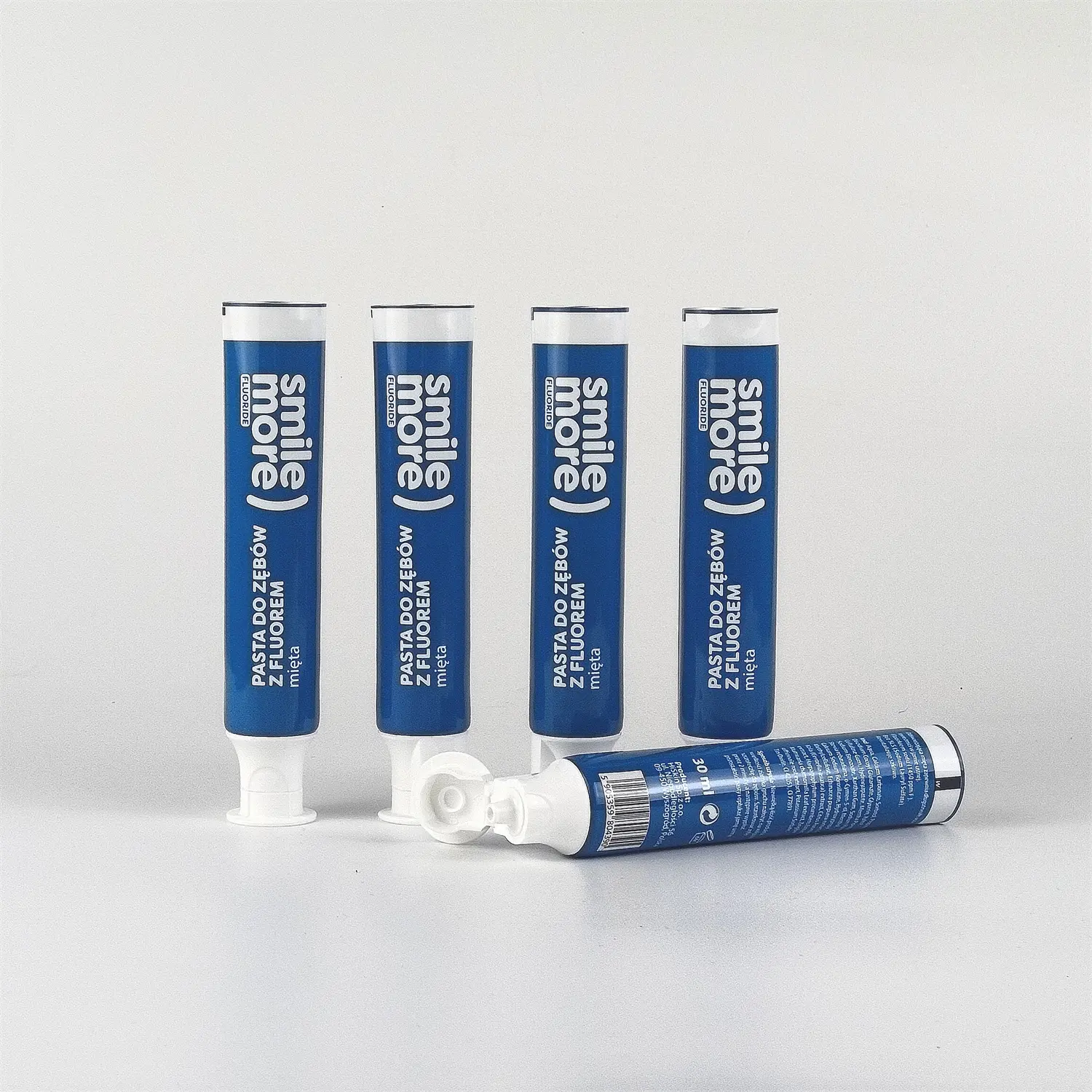 50ml 60ml 120ml 150ml tubo de plástico para apretar tubo PBL pasta de dientes Tubo laminado de aluminio tapa abatible envase de pasta de dientes embalaje
