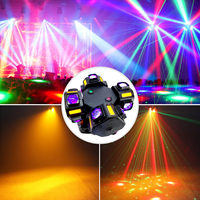 Nouvelle lampe de scène à faisceau rotatif à 360 degrés RGBW 4 en 1 avec laser RG pour discothèque, bar, club de musique