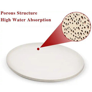 Placa de cerámica para pizza de 9 pulgadas, piedra redonda para hornear, apta para horno, para hornear pizza - Product Image 5