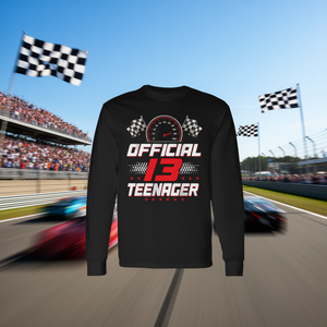 T-shirt officiel à manches longues pour adolescents, pour garçons, 13e anniversaire, Racing - Product Image 3
