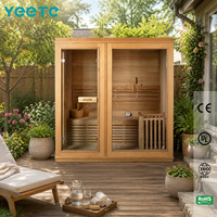 Salle de sauna préfabriquée modulaire en cèdre canadien avec verre de 8 mm, vente en gros, stock en vrac, pour centres de bien-être, fournisseur pour e-commerce et détaillants de spas