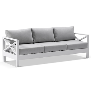 Poolside Coastal Style Outdoor Lounge Set 3 Seater <b>2</b> Armchairs Cushion with Coffee <b>Table</b> Yc-bg-m-a3924 Aluminum Frame - Product Image 5