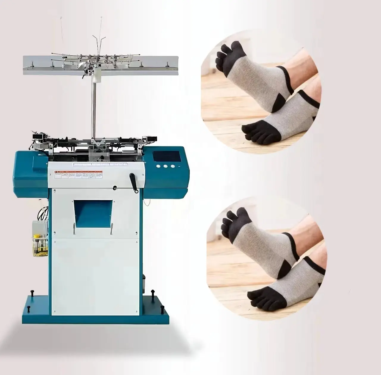 cheap price 10G automatic sock knitting making machine Five finger sock machine integrated molding machine