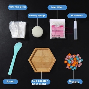 Tự làm khảm Coaster <span class=keywords><strong>Kit</strong></span> vui vẻ CHA mẹ-con thủ công đồ chơi cho trẻ em handmade mẫu giáo hoạt động của mẹ trẻ em khảm thủ công Bộ dụng cụ - Product Image 2